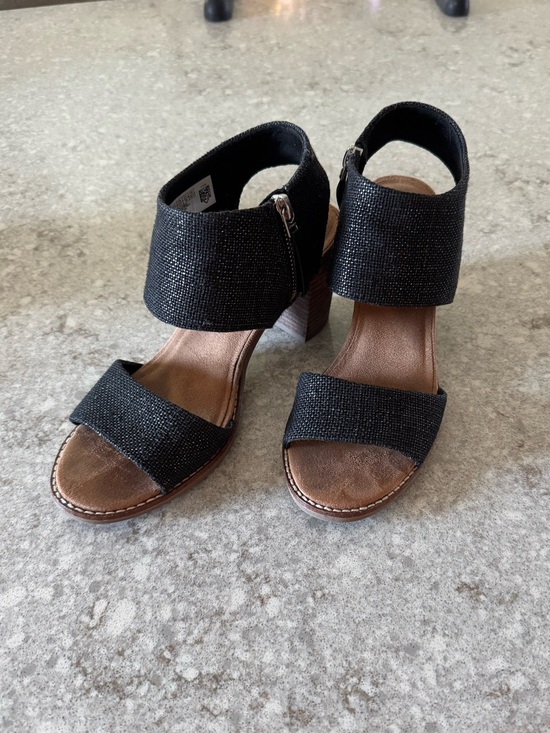 Shoes - TOMS Majorca Cut Out Heel in Black